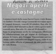 Articolo del "Corriere di Novara"